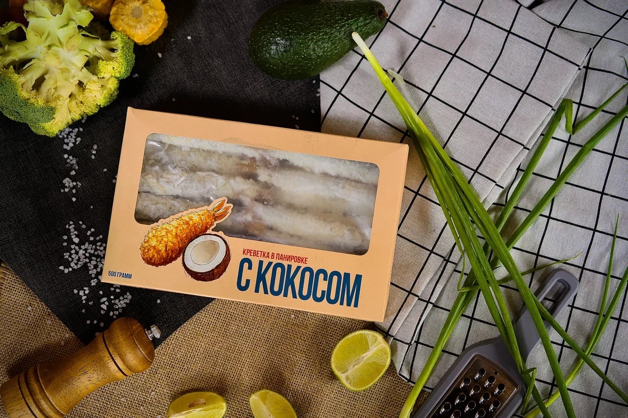 Креветка в панировке с кокосом,500гр