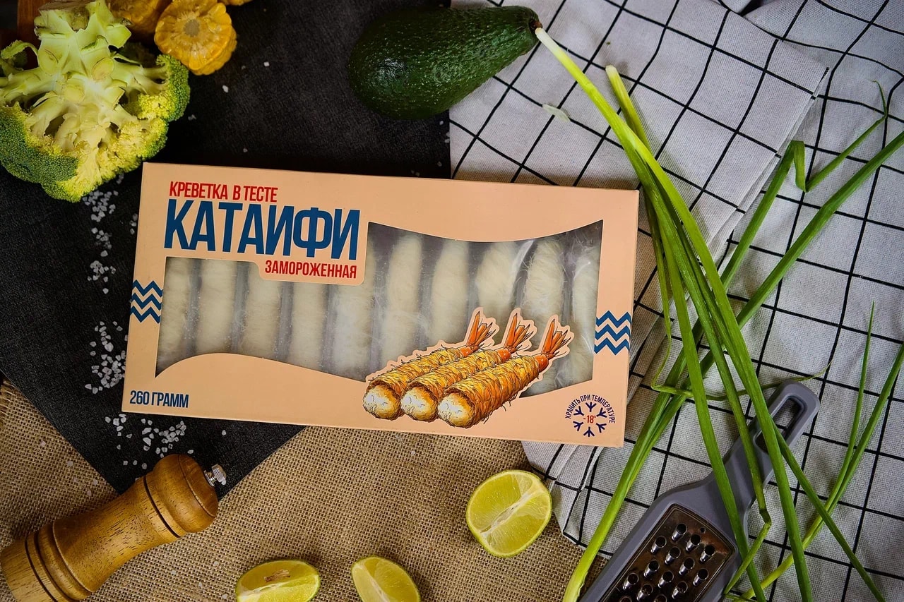 Креветка в тесте Катаифи,260гр